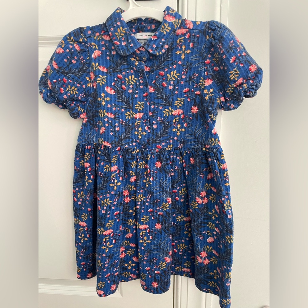 Charming Floral Kids Dress in Blue